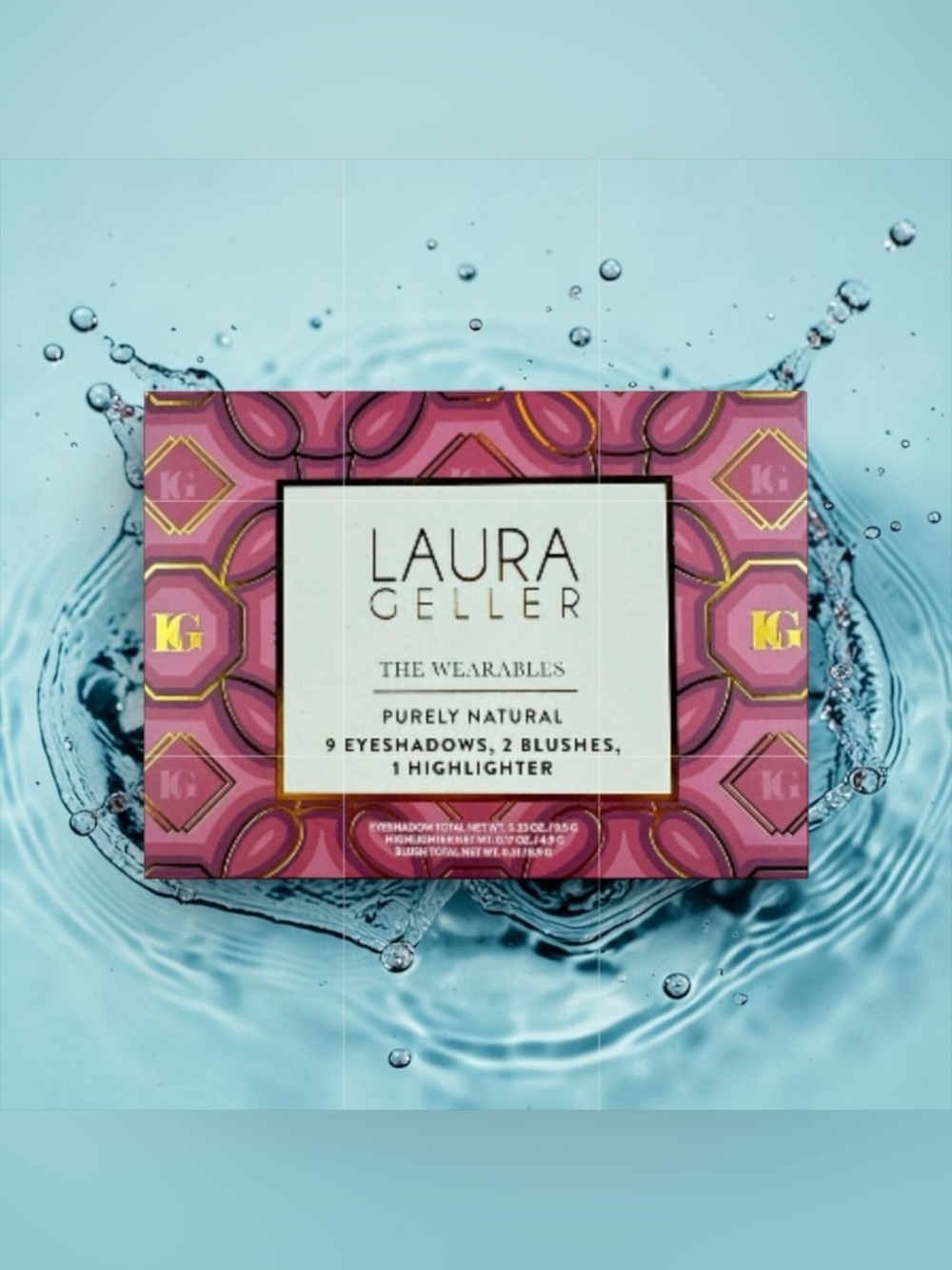 Laura Geller Pink & Gold The Wearables Purely Natural Eyeshadow & Blush Palette